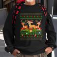 Deer Lover Xmas Lighting Santa Ugly Deer Christmas Funny Gift Sweatshirt Gifts for Old Men