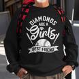 Diamonds Are A Girls Best Friend Softball Baseball Girl Love Sweatshirt Gifts for Old Men