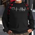 Dinosaur Heartbeat Dino Heartbeat Heart Dino Lover Sweatshirt Gifts for Old Men