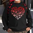 Dog Paw Gifts Love & Heart Puppy Dog Valentines Day Sweatshirt Gifts for Old Men