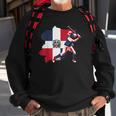 Dominican Republic Flag Baseball PlayerSports Sweatshirt Gifts for Old Men