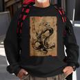 Drachenmotiv Sweatshirt im asiatischen Stil, Japanisch-Chinesische Kultur Geschenke für alte Männer