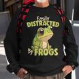 Easily Distracted By Frogs - Frog Lover Sweatshirt Gifts for Old Men