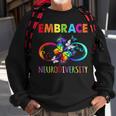 Embrace Neurodiverity Rainbow Infinity Butterfly Autism Sweatshirt Gifts for Old Men