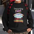 Everything I Need To Know Eighties Cartoons Shirt Men Women Sweatshirt Graphic Print Unisex Gifts for Old Men