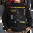 F-16 Fighting Falcon Military Aircraft Veterans Day Xmas Sweatshirt Gifts for Old Men