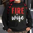 Feuerwehrfrau Ehefrau Damen Sweatshirt, Schwarz mit Aufschrift Geschenke für alte Männer