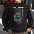 Fire Captain Chief American Flag Gifts Firefighter Captain Sweatshirt Gifts for Old Men