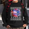 Fish Xmas Santa Hat Betta Fish Ugly Christmas Gift Sweatshirt Gifts for Old Men