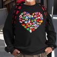Flags Of Countries Of The World International Flag Heart Sweatshirt Gifts for Old Men