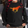 Flammen-Pferd Grafik Sweatshirt in Schwarz, Feuriges Design für Reiter Geschenke für alte Männer