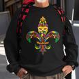 Fleur De Lis & Mardi Gras Mask & Beads New Orleans Souvenir Men Women Sweatshirt Graphic Print Unisex Gifts for Old Men