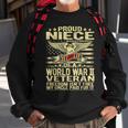 Freedom Isnt Free Proud Niece Of A World War 2 Veteran Gift Men Women Sweatshirt Graphic Print Unisex Gifts for Old Men
