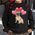 French Bulldog Frenchie Dog Cute Frenchie Heart Balloons Pet Animal Dog French Bulldog 131 Frenchies Sweatshirt Gifts for Old Men