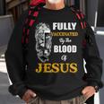 Fully Vaccinated By The Blood Of Jesus Lion Cross Christian V2 Sweatshirt Gifts for Old Men