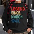 Funny 80 Years Old Gifts March 1943 Vintage 80Th Birthday Sweatshirt Gifts for Old Men