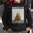 Funny Capybara Hot For 93 Felonies Hilarious Capybara Sweatshirt Gifts for Old Men