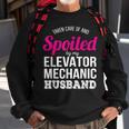 Funny Elevator Mechanic Wife Anniversary Gift Men Women Sweatshirt Graphic Print Unisex Gifts for Old Men