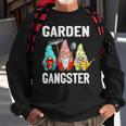 Funny Gnome Lover Garden Gangster Gnomes Gardener Sweatshirt Gifts for Old Men