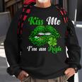 Funny Joke Im An Irish St Patricks Day Lips With Clover Sweatshirt Gifts for Old Men