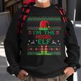 Funny Matching Ugly Im The Model Elf Christmas Men Women Sweatshirt Graphic Print Unisex Gifts for Old Men