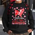 Funny Papillon Is My Valentine Dog Lover Dad Mom Boy Girl Sweatshirt Gifts for Old Men