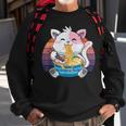 Funny Ramen Cat Kawaii Anime Ramen Cat Lovers Kawaii Neko V13 Men Women Sweatshirt Graphic Print Unisex Gifts for Old Men