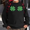 Funny Shamrock Boobs St Patricks Day Sweatshirt Gifts for Old Men