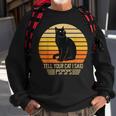 Funny Vintage Black Cat Dad Mom Tell Your Cat I Said Pspsps Sweatshirt Gifts for Old Men