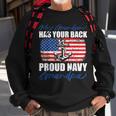 Grandson Proud Navy Grandpa Anchor Sweatshirt Gifts for Old Men