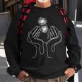 Hand Flower Line Art Abstract Minimalist Cool Novelty Gifts Men Women Sweatshirt Graphic Print Unisex Gifts for Old Men