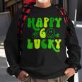 Happy Go Lucky Heart St Patricks Day Lucky Clover Shamrock Sweatshirt Gifts for Old Men