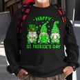 Happy St Patricks Day Three Gnomes Squad Holding Shamrock Sweatshirt Gifts for Old Men