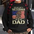 He Is My Veteran Dad American Flag Veterans Day Sweatshirt Gifts for Old Men