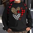 Hearts Leopard Buffalo Plaid Valentines Day 2023 Heart Love Sweatshirt Gifts for Old Men