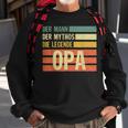 Herren Opa Der Mann Der Mythos Die Legende Lustiges Geschenk Sweatshirt Geschenke für alte Männer