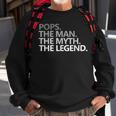 Herren Pops The Man The Myth The Legend Vatertag Sweatshirt Geschenke für alte Männer