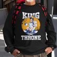 Herren Sweatshirt König auf Thron, Krone & Toiletten-Humor Geschenke für alte Männer