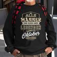 Herren Sweatshirt Legenden Geboren im Oktober, Einzigartiges Männer Tee Geschenke für alte Männer