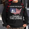 Honor The Fallen Thank The Living Veteran Military Men Women Sweatshirt Graphic Print Unisex Gifts for Old Men