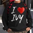 I Love Heart Ivy Family NameSweatshirt Gifts for Old Men