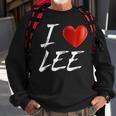 I Love Heart Lee Family NameSweatshirt Gifts for Old Men
