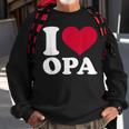 I Love Opa Herz-Motiv Sweatshirt in Schwarz, Geschenkidee für Großväter Geschenke für alte Männer