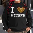 I Love Weiners Hotdogs Frankfurter Wiener Frank Sausage Bun Sweatshirt Gifts for Old Men