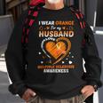 I Wear Orange For My Husband Multiple Sclerosis Ms Awareness Sweatshirt Gifts for Old Men