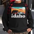 Idaho Retro Bear & Mountain Vintage 80S Graphic Sweatshirt Gifts for Old Men