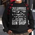 Im A Gunaholic On The Road To Gun Shop Ammo And Gun Humor Sweatshirt Gifts for Old Men