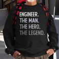 Ingenieur Tribut Sweatshirt Der Mann, Der Held, Die Legende Schwarzes Statement-Sweatshirt Geschenke für alte Männer