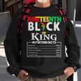 Junenth Men Black King Nutritional Facts Freedom Day Sweatshirt Gifts for Old Men