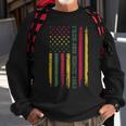 Juneteenth American Flag Free-Ish Since 1865 Black Pride Men Women Sweatshirt Graphic Print Unisex Gifts for Old Men